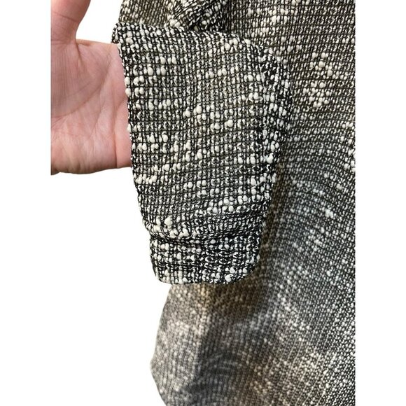 Fabletics Yukon Knit Sweater Dress Gray White Hooded Cozy Comfy Size Medium - Picture 3 of 7